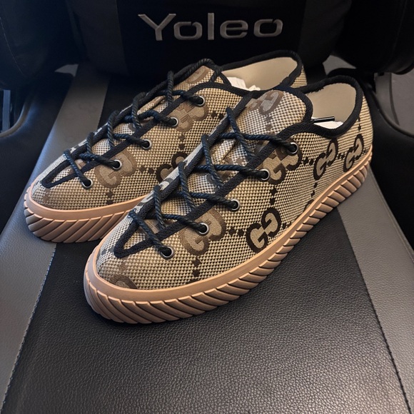 GUCCI Maxi GG Low-Top “Beige Ebony” - Picture 2 of 6
